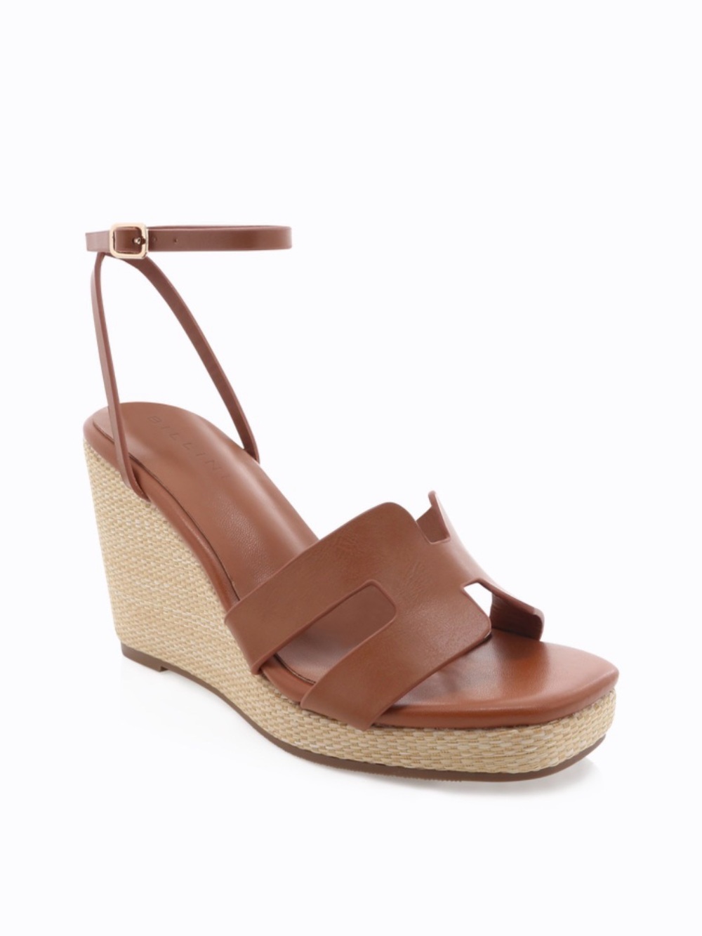 Delphinia Tan Wedge Sandals |BILLINI